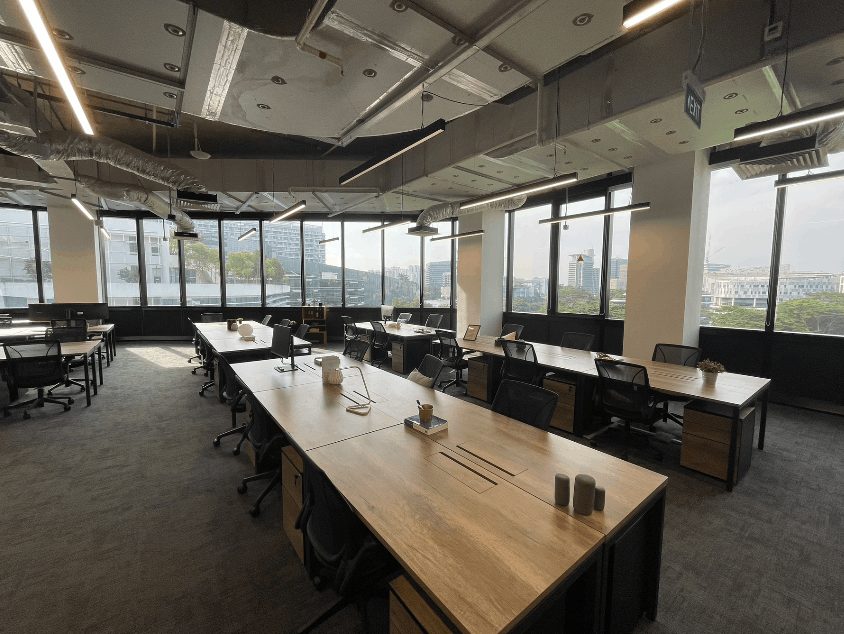 Interior of the Flame Source Technology workspace